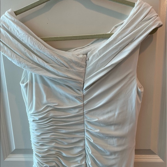 IEENA for Mac Duggal Off-the-Shoulder Gown In White - Picture 14 of 16